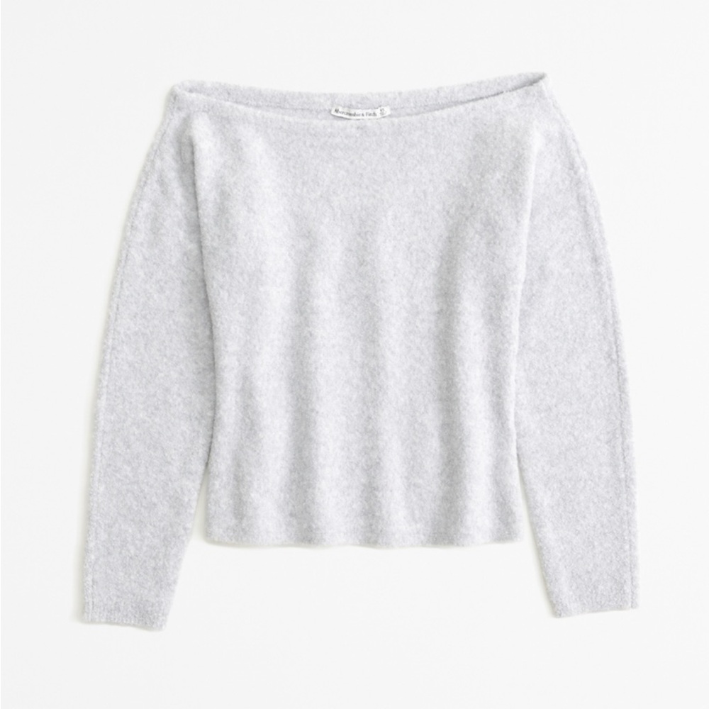 Abercrombie & Fitch Boucle Off-The-Shoulder Sweater